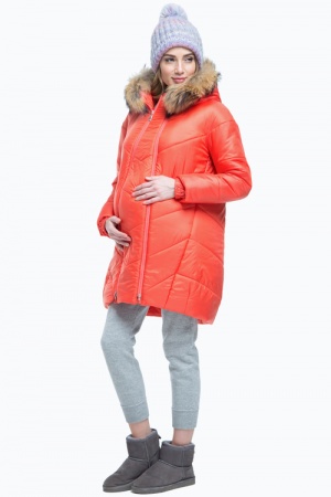 Куртка зим. для беременных Encharm 2в1 Ника, мандарин