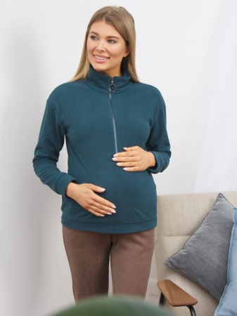 Толстовка флисовая 'Родерик' для беременных и кормящих; цвет: атлантик