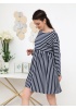 3-173505Е Платье для беременных женщин, Синий/белый