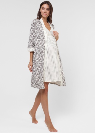 Комплект для роддома 'Айрис' для беременных и кормящих; цвет: молочный