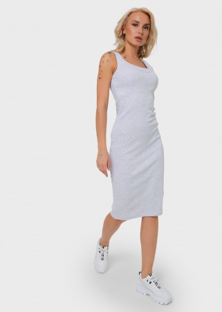Платье 'Кашкорсе' для беременных и кормящих; цвет: серый меланж