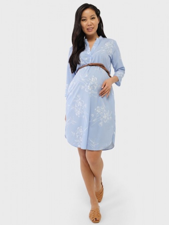Платье 'Ника' для беременных; цвет: голубой