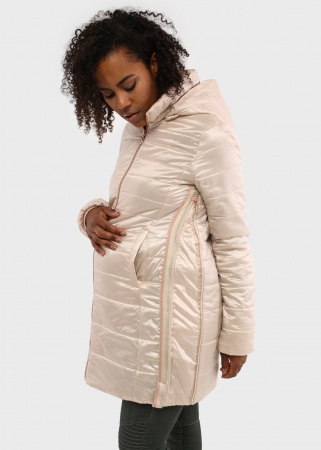 Куртка демис. 2в1 'Мокко' для беременных; цвет: карамельный