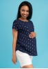 Блузка 'Лиза' для беременных; цвет: синий