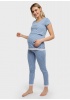 Комплект для дома 'Агния' для беременных и кормящих; цвет: голубой горох