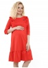 Платье 'Есения' для беременных и кормящих; цвет: красный