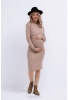 мм103-101112  Платье для беременных и кормящих, Бежевый