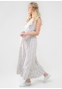 Платье 'Амина' для беременных и кормящих; цвет: белый/птицы
