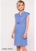 99600 Платье для беременных и кормящих голубое в горошек