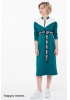 99624 Платье для беременных и кормящих зелёное