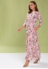 Платье 'Лесоль' для беременных и кормящих; цвет: цветы/пудровый