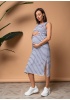 Платье 'Элеонора' для беременных; цвет: синий/полоса