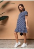 Платье 'Калифорния' для беременных и кормящих; цвет: синий/полоса