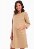 99539 Платье бежевое замшевое для беременных