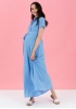 Платье 'Аламанни' для беременных и кормящих; цвет: электрик