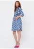 Платье 'Николетта' для беременных и кормящих; цвет: синий
