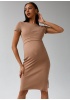 Платье 'Бланш' для беременных и кормящих; цвет: глина