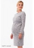 99532 Платье утепленное для беременных и кормящих, серый меланж