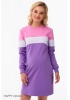 99525 Cпортивное платье для беременных и кормящих, розовый/лиловый/белый