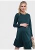 Платье 'Виола' для беременных и кормящих; цвет: бутылочный