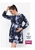 1-143505Е Платье для беременных женщин, Синий/белый