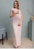 Платье 'Вояж' для беременных; цвет: пудра/полоса