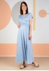Платье 'Лианель' для беременных и кормящих; цвет: голубой/горох
