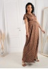 Платье 'Лианель' для беременных и кормящих; цвет: кофе/горох
