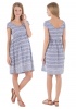 Платье 'Жанна' белый/синий для беременных