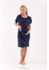 мм107-100401 Платье для беременных и кормящих, Т.синий/звёзды