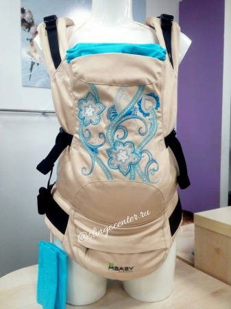 Рюкзак MB-Design Progressive бежевый, с вышивкой, в комплекте с накладками