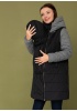Куртка зимн. 3в1 'Бристоль' для беременных и слингоношения; цвет: черный